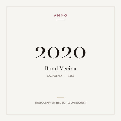 Bond Vecina 2020 0,75l from California — ANNO vintage card; photograph of the actual bottle available on request