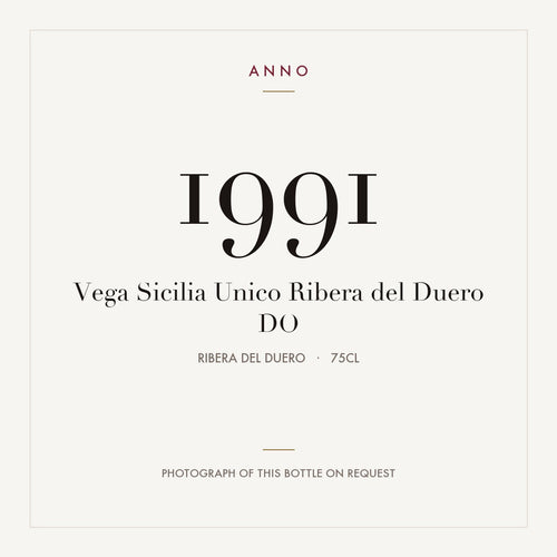 Vega Sicilia Unico Ribera del Duero 1991 DO 0,75l — wine label, illustrative image