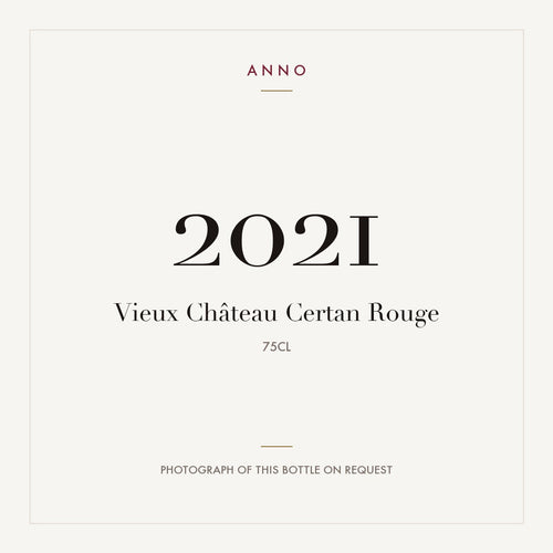 Vieux Chateau Certan Pomerol 2021 AOC 0,75l — ANNO-årgangskort; foto af den faktiske flaske på forespørgsel