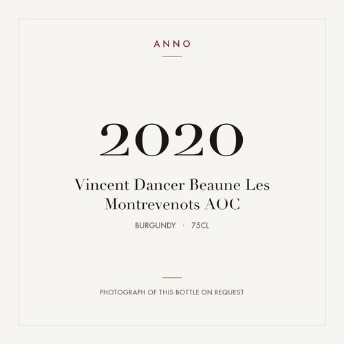 Vincent Dancer Beaune Les Montrevenots 2020 AOC 0,75l from Burgundy — ANNO vintage card; photograph of the actual bottle available on request