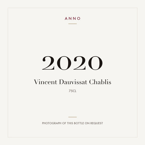 Vincent Dauvissat Chablis 2020 0,75l — ANNO vintage card; photograph of the actual bottle available on request