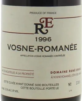 Domaine Rene Engel Vosne-Romanee 1996 AOC 0,75l — 酒標