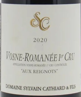 Sylvain Cathiard Vosne-Romanee Premier Cru Aux Reignots 2020 AOC 0,75l — wine label