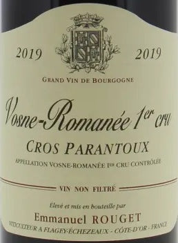 Emmanuel Rouget Vosne-Romanee Cros Parantoux 2019 AOC 0,75l — vinetiket