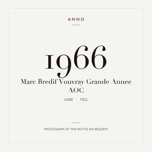 Marc Bredif Vouvray Grande Annee 1966 AOC 0,75l from Loire — ANNO vintage card; photograph of the actual bottle available on request