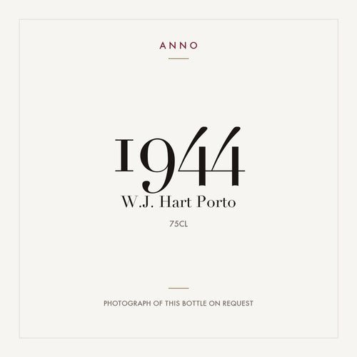 W.J. Hart Porto 1944 0,75l — ANNO vintage card; photograph of the actual bottle available on request