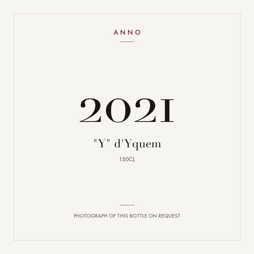 Chateau d'Yquem Bordeaux 2021 AOC 1,5l — carte millésime ANNO ; photo de la bouteille réelle disponible sur demande