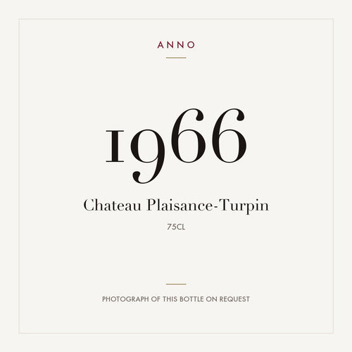Chateau Plaisance-Turpin 1966 0,75l — card dell'annata ANNO; foto della bottiglia reale disponibile su richiesta