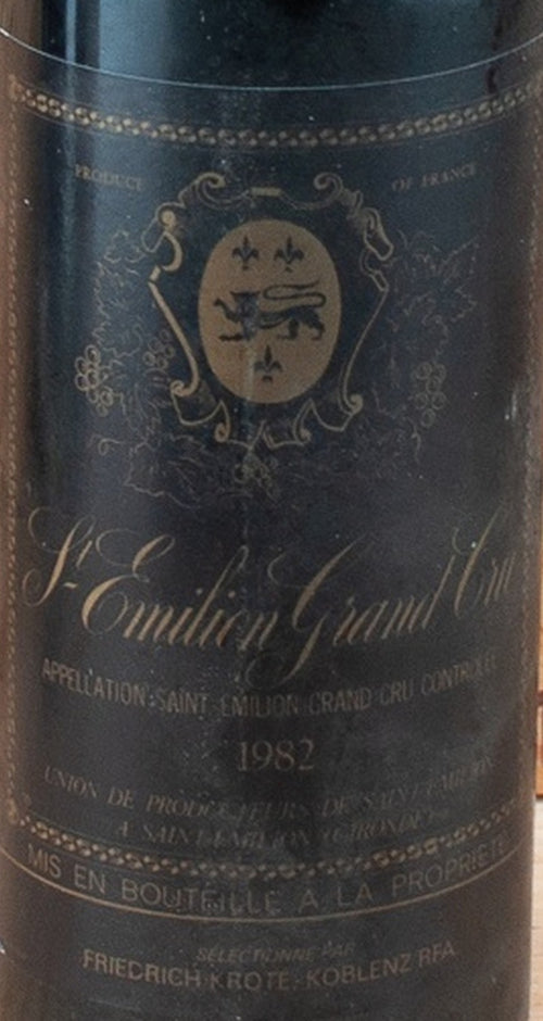 Union de Producteurs de Saint-Emilion Saint-Emilion Grand Cru 1982 AOC — wine label