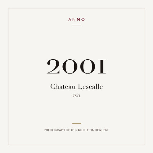 Chateau Lescalle Bordeaux Superieur 2001 AOC 0,75l — ANNO-jaargangkaart; foto van de echte fles op aanvraag