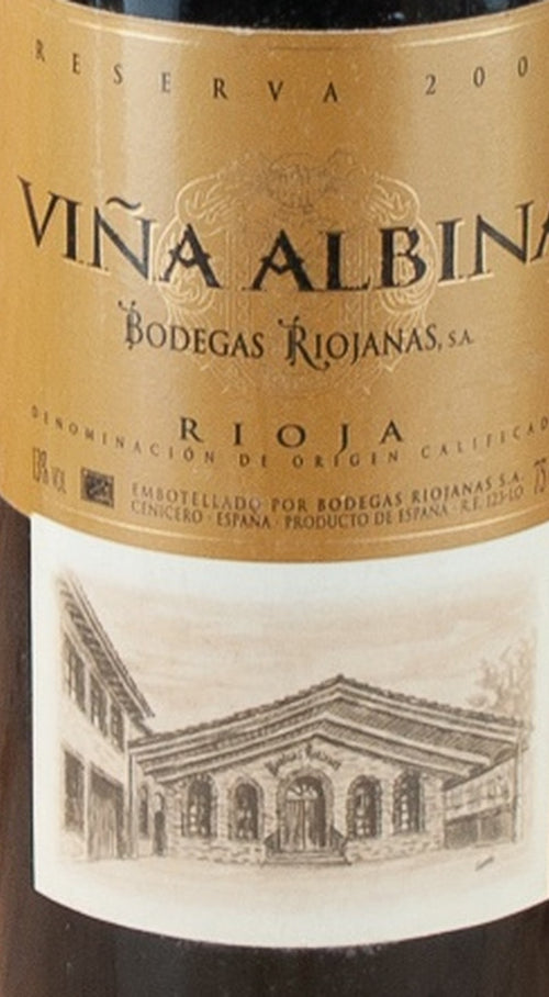 Bodegas Riojanas Vina Albina Reserva Rioja 2003 DOCa — wine label