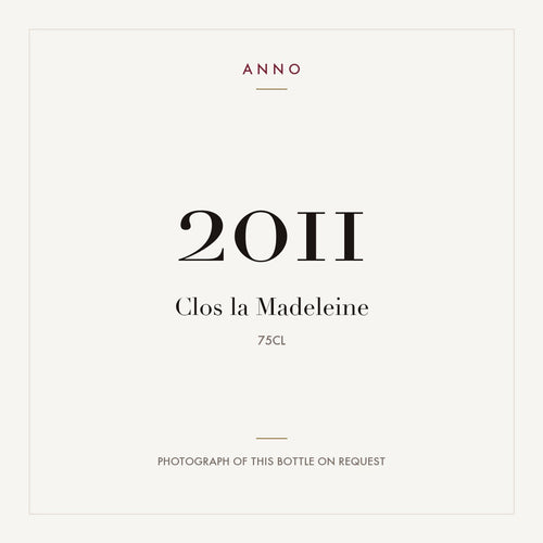 Clos La Madeleine Saint-Emilion 2011 AOC 0,75l — ANNO-årgangskort; foto af den faktiske flaske på forespørgsel