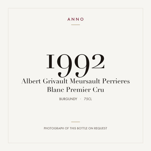 Albert Grivault Meursault Premier Cru Perrieres Blanc 1992 AOC 0,75l