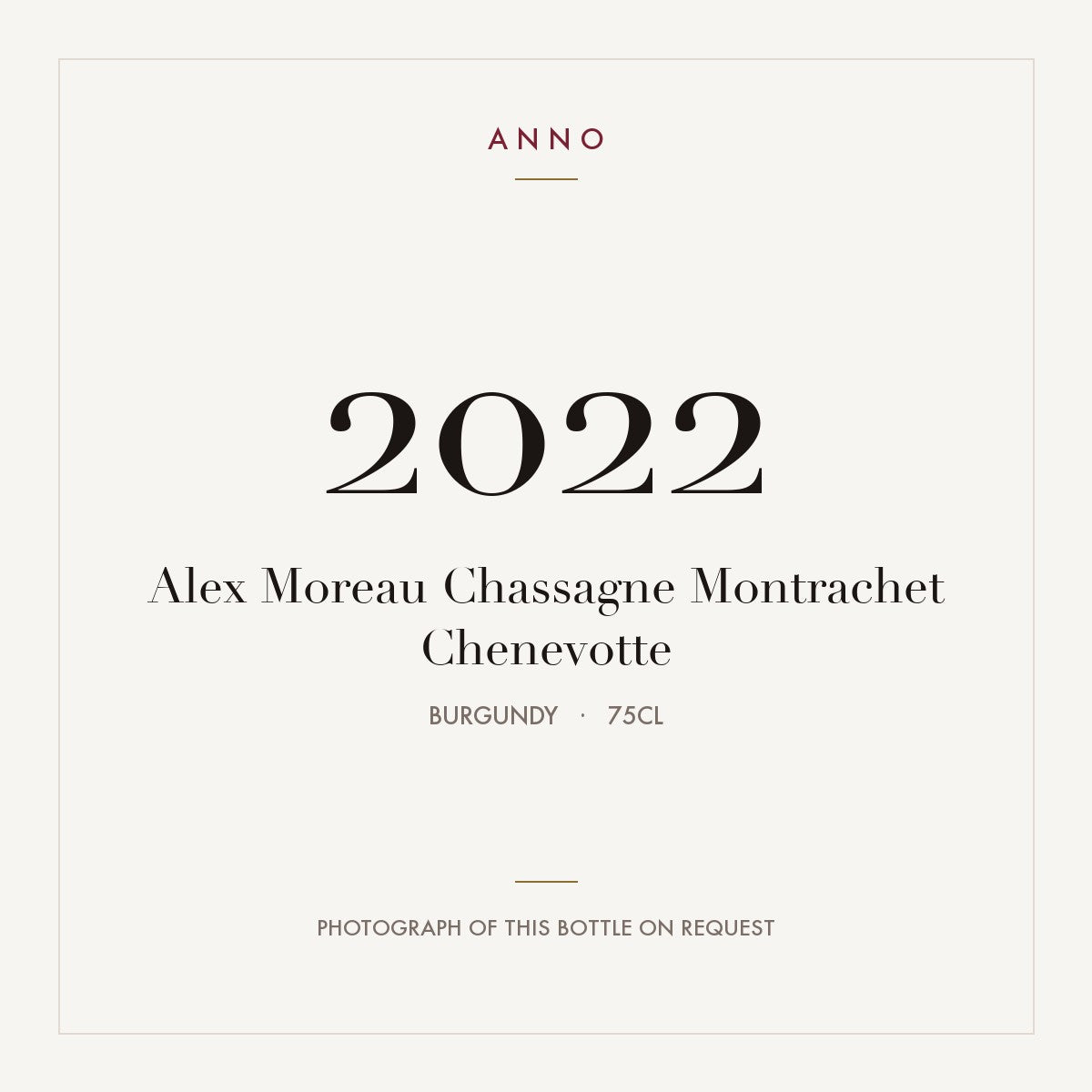 Alex Moreau Chassagne Montrachet Chenevotte 2022 0,75l