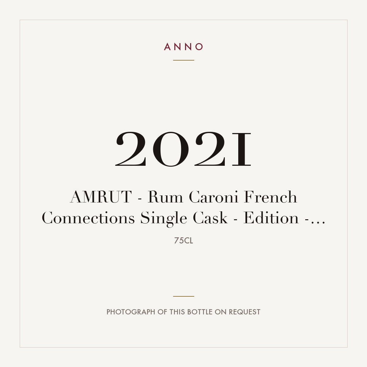 Amrut Rum Caroni French Connections Single Cask 2021 0,75l