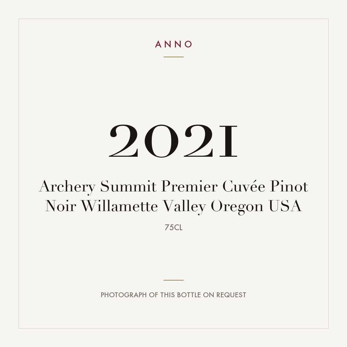 Archery Summit Premier Cuvee Pinot Noir Willamette Valley 2021 0,75l