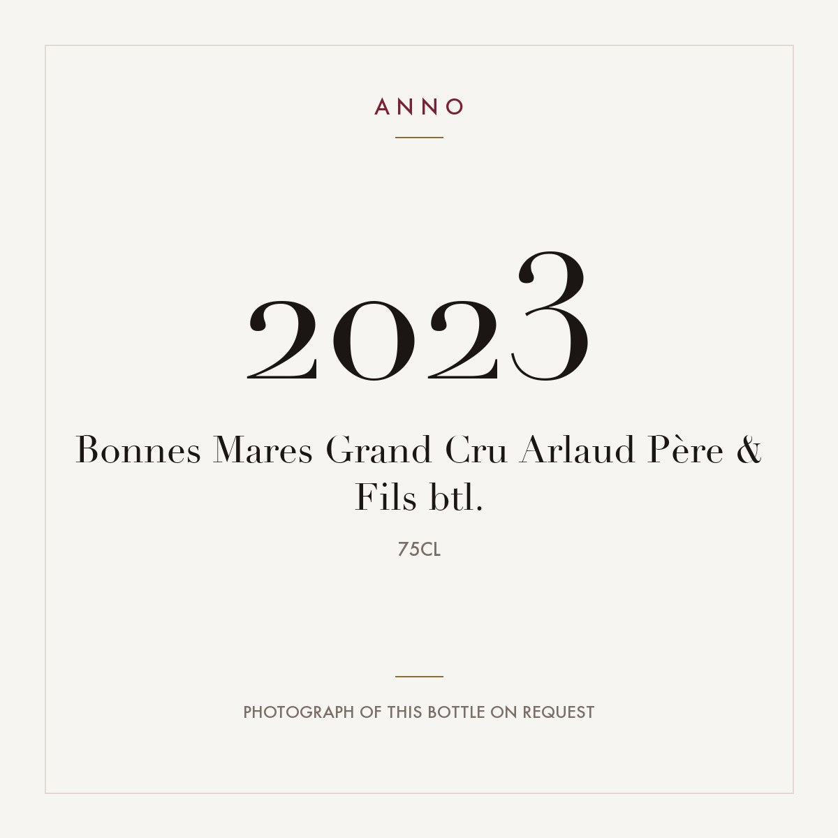 Arlaud Pere & Fils Bonnes-Mares Grand Cru 2023 AOC 0,75l