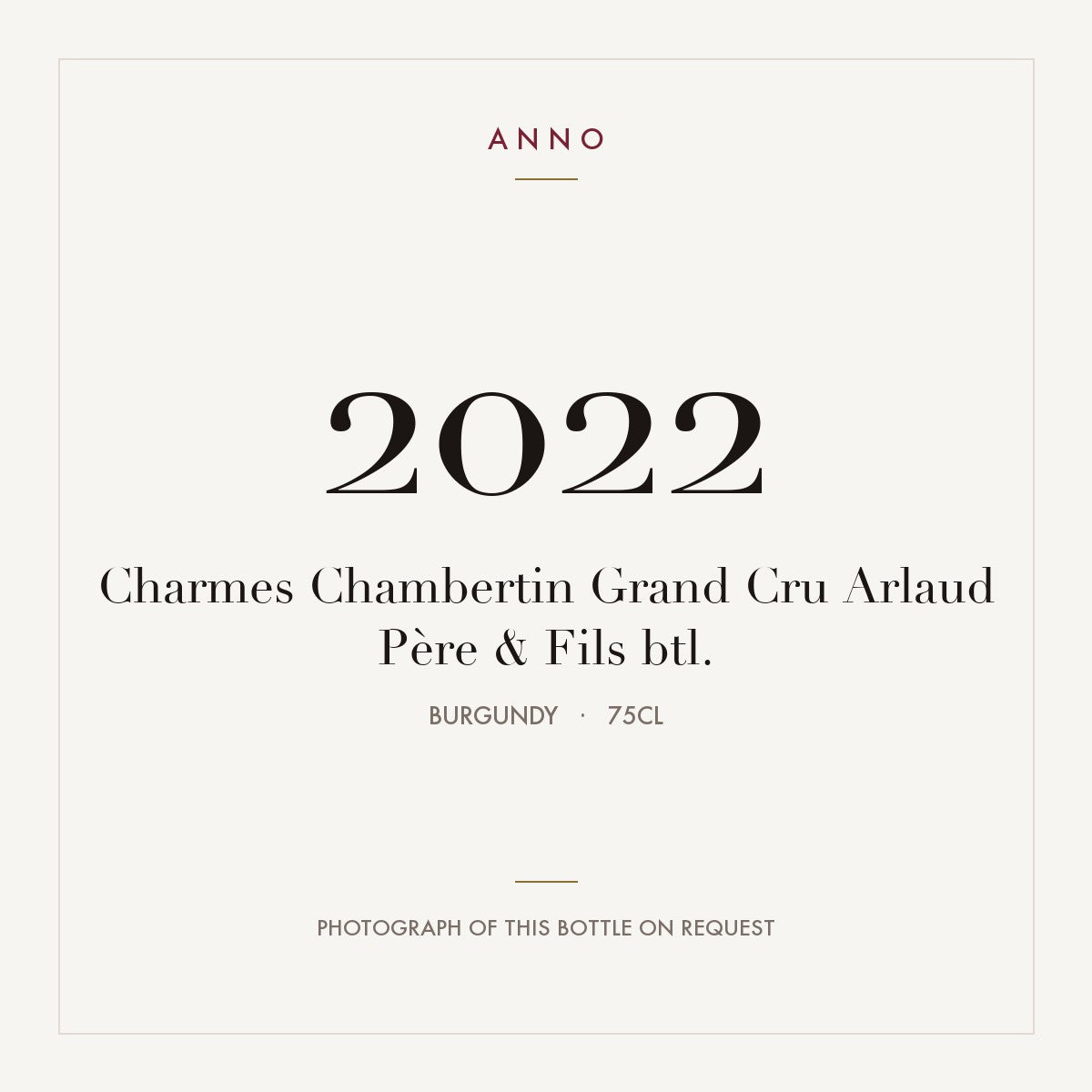 Arlaud Pere & Fils Charmes-Chambertin Grand Cru 2022 AOC 0,75l