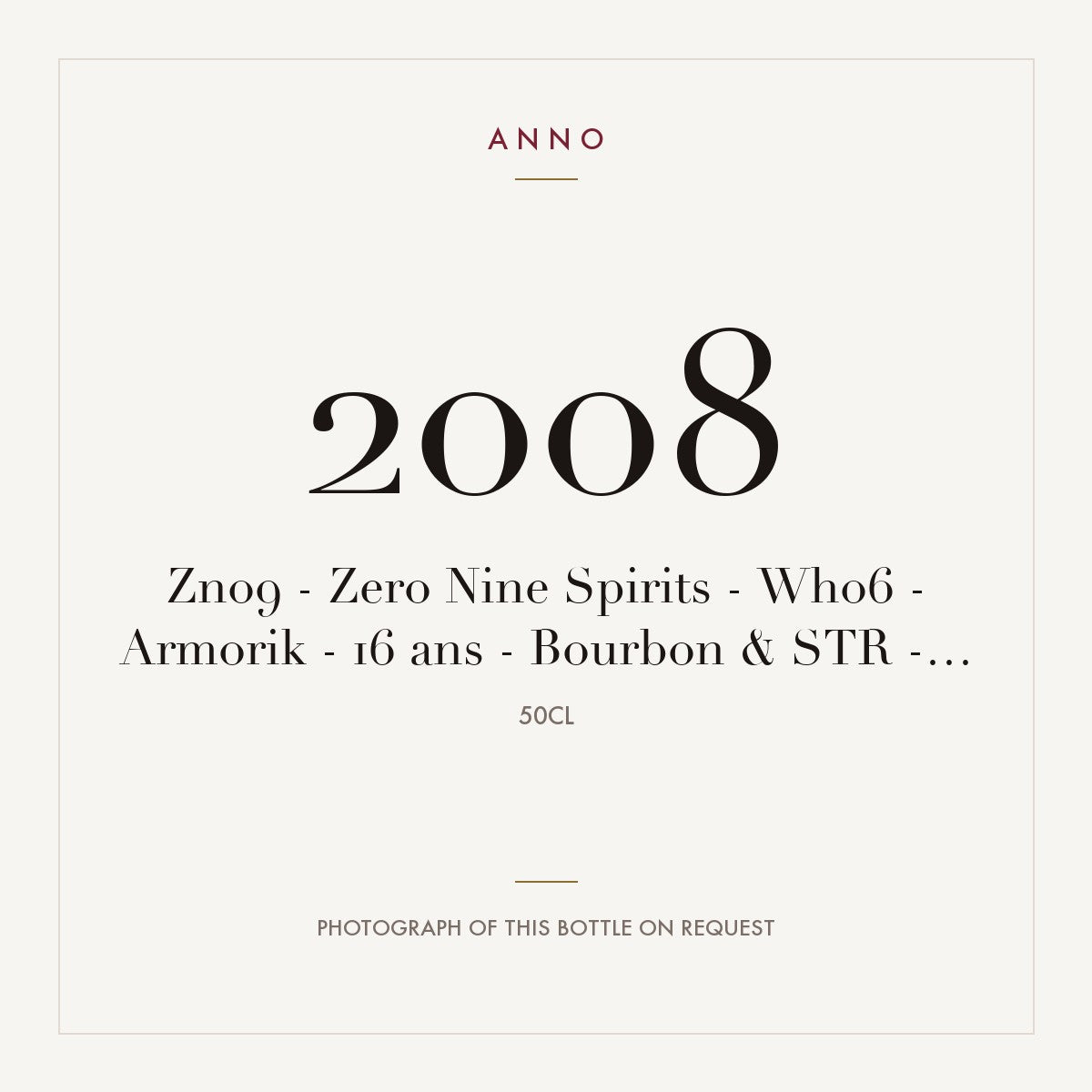 Armorik Bourbon & STR 16 Years Old 2008 0,5l