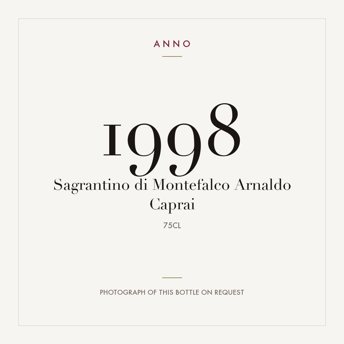 Arnaldo Caprai Sagrantino di Montefalco 1998 DOCG 0,75l