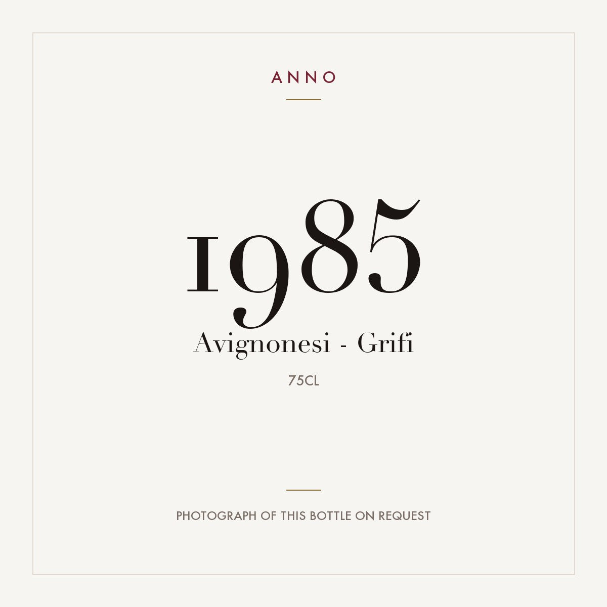 Avignonesi Grifi 1985 IGT 0,75l