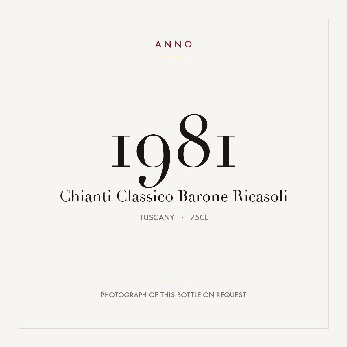 Barone Ricasoli Chianti Classico 1981 DOCG 0,75l