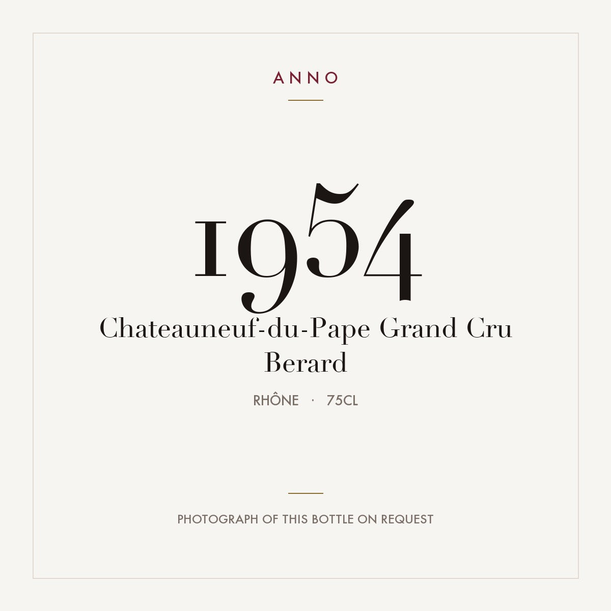 Berard Chateauneuf-du-Pape 1954 AOC 0,75l