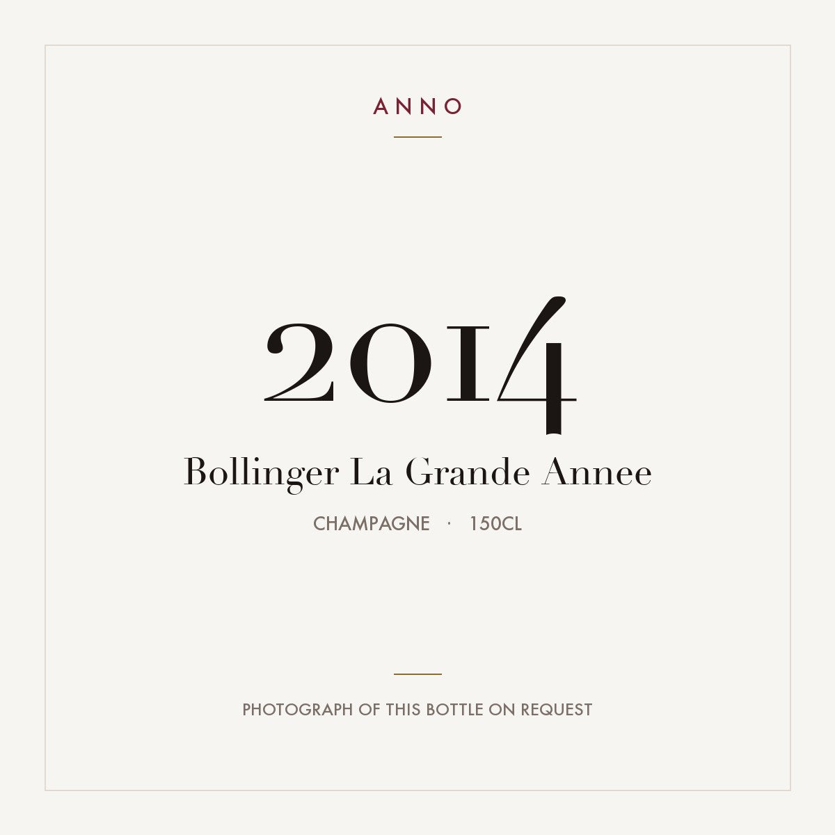 Bollinger La Grande Annee 2014 1,5l