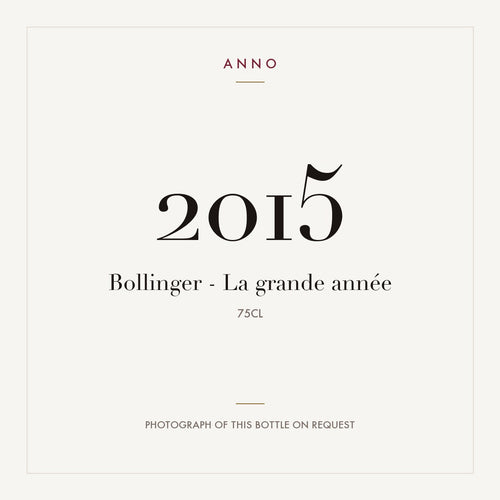 Bollinger La Grande Annee Champagne 2015 AOC 0,75l