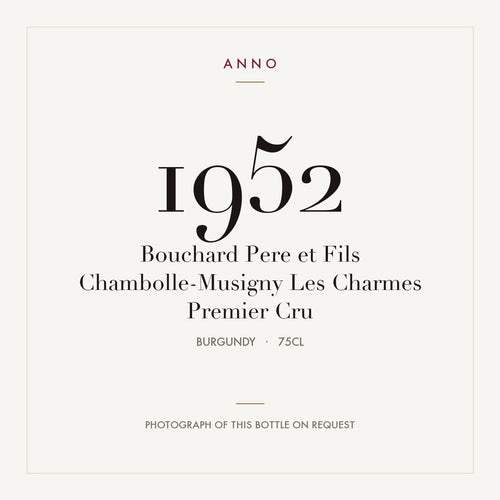 Bouchard Pere et Fils Chambolle-Musigny Les Charmes Premier Cru 1952 0,75l