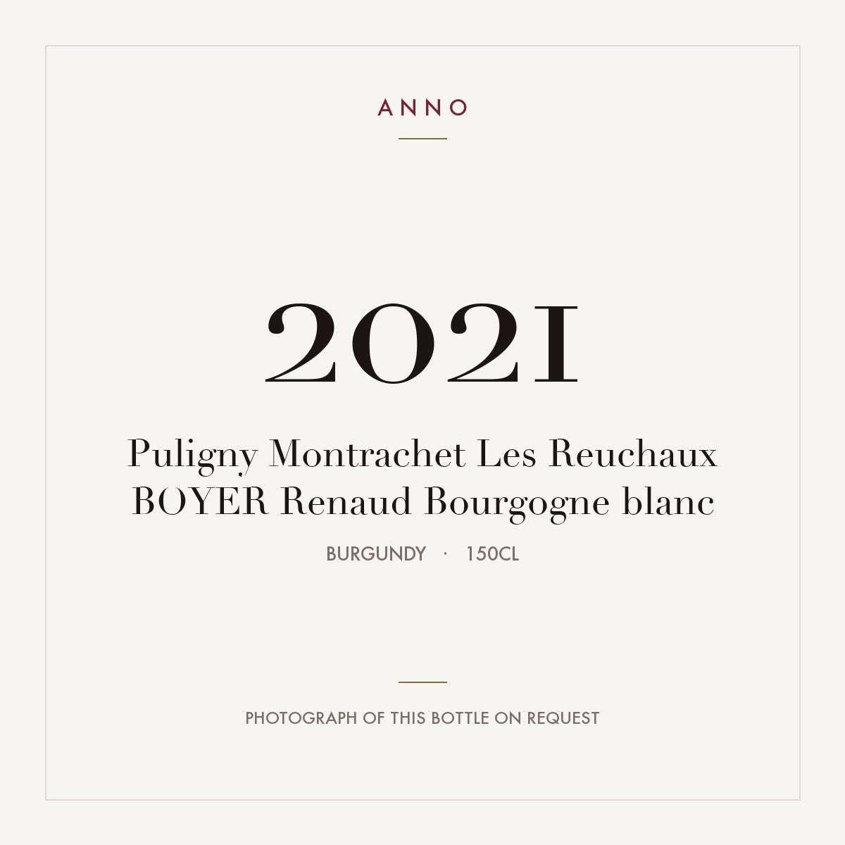 Boyer Renaud Puligny-Montrachet Les Reuchaux 2021 AOC 1,5l