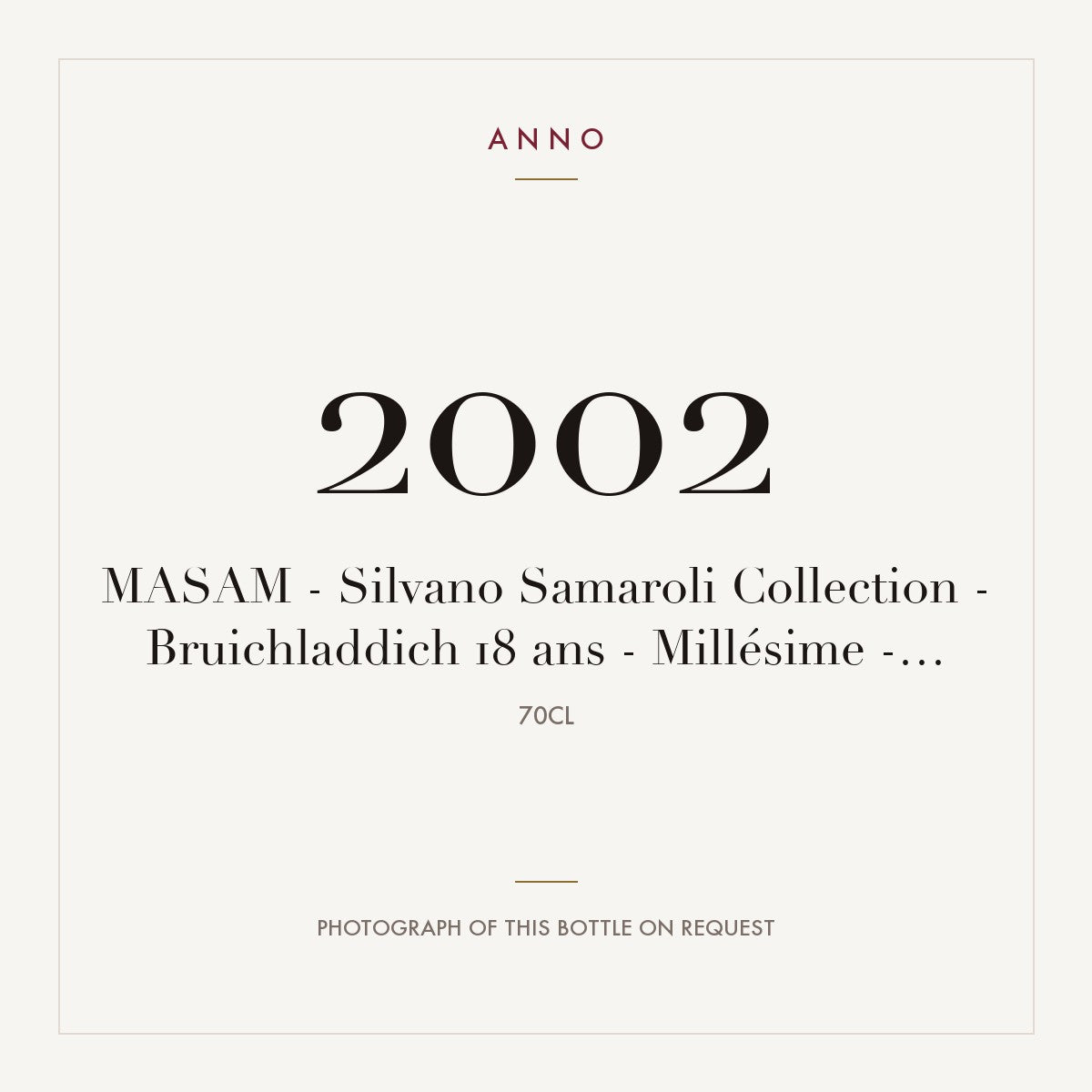 Bruichladdich Masam Silvano Samaroli Collection 18 ans Single Cask 2002 0,7l