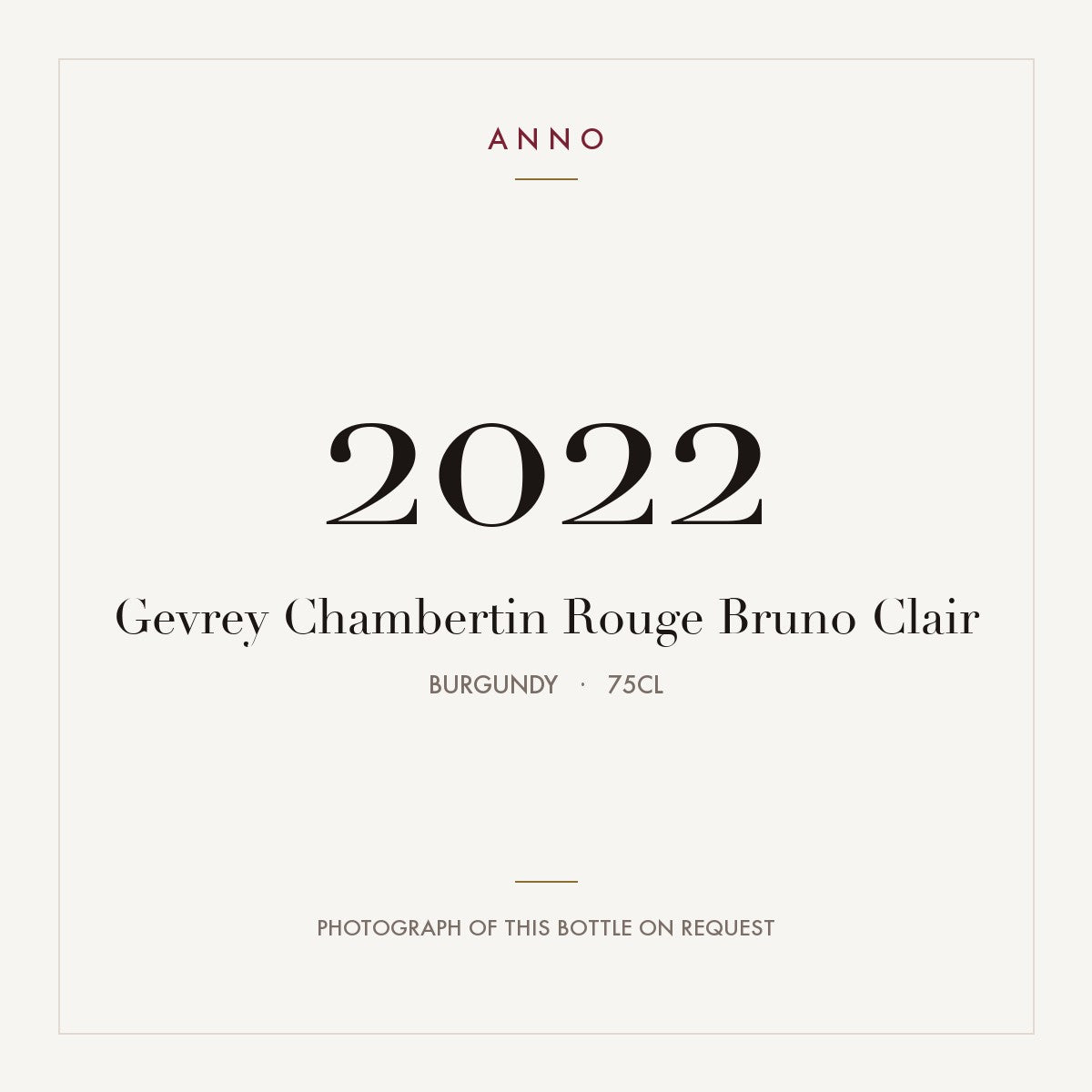Bruno Clair Gevrey-Chambertin 2022 AOC 0,75l