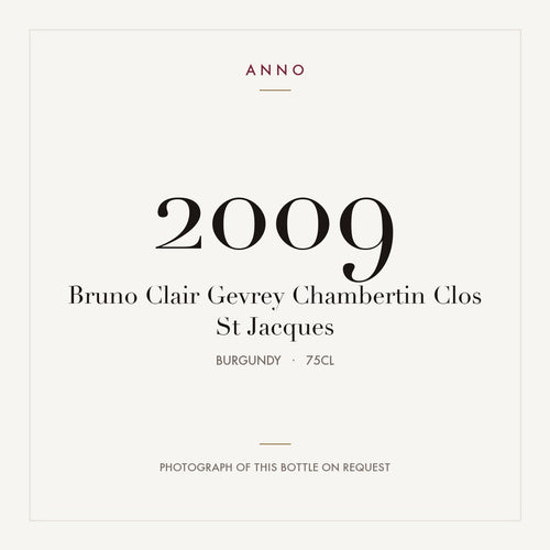 Bruno Clair Gevrey Chambertin Clos St Jacques 2009 0,75l