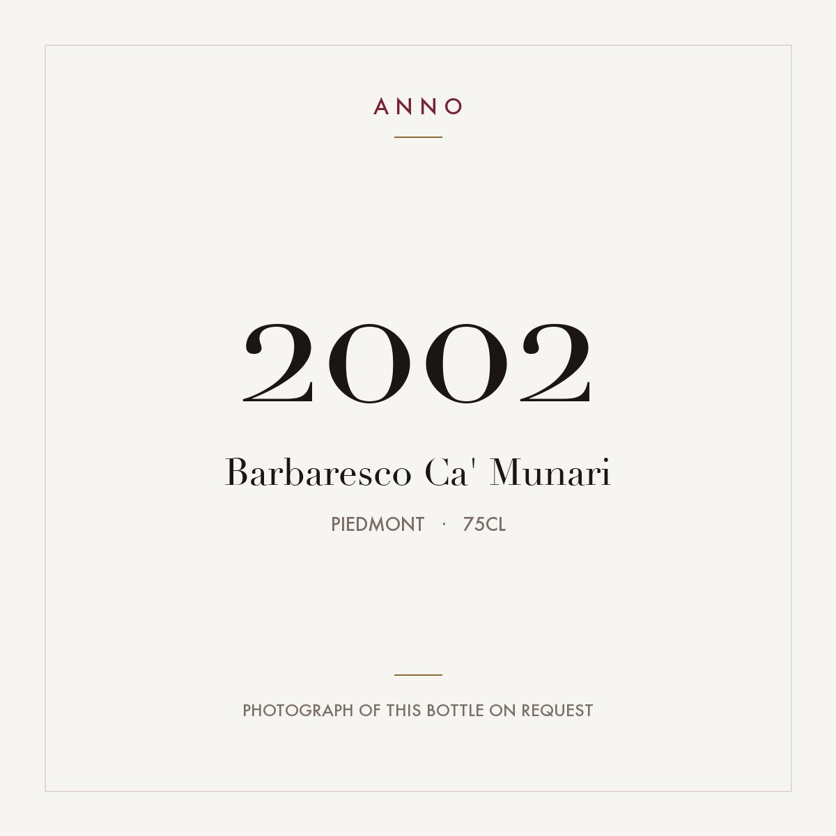 Ca' Munari Barbaresco 2002 DOCG 0,75l