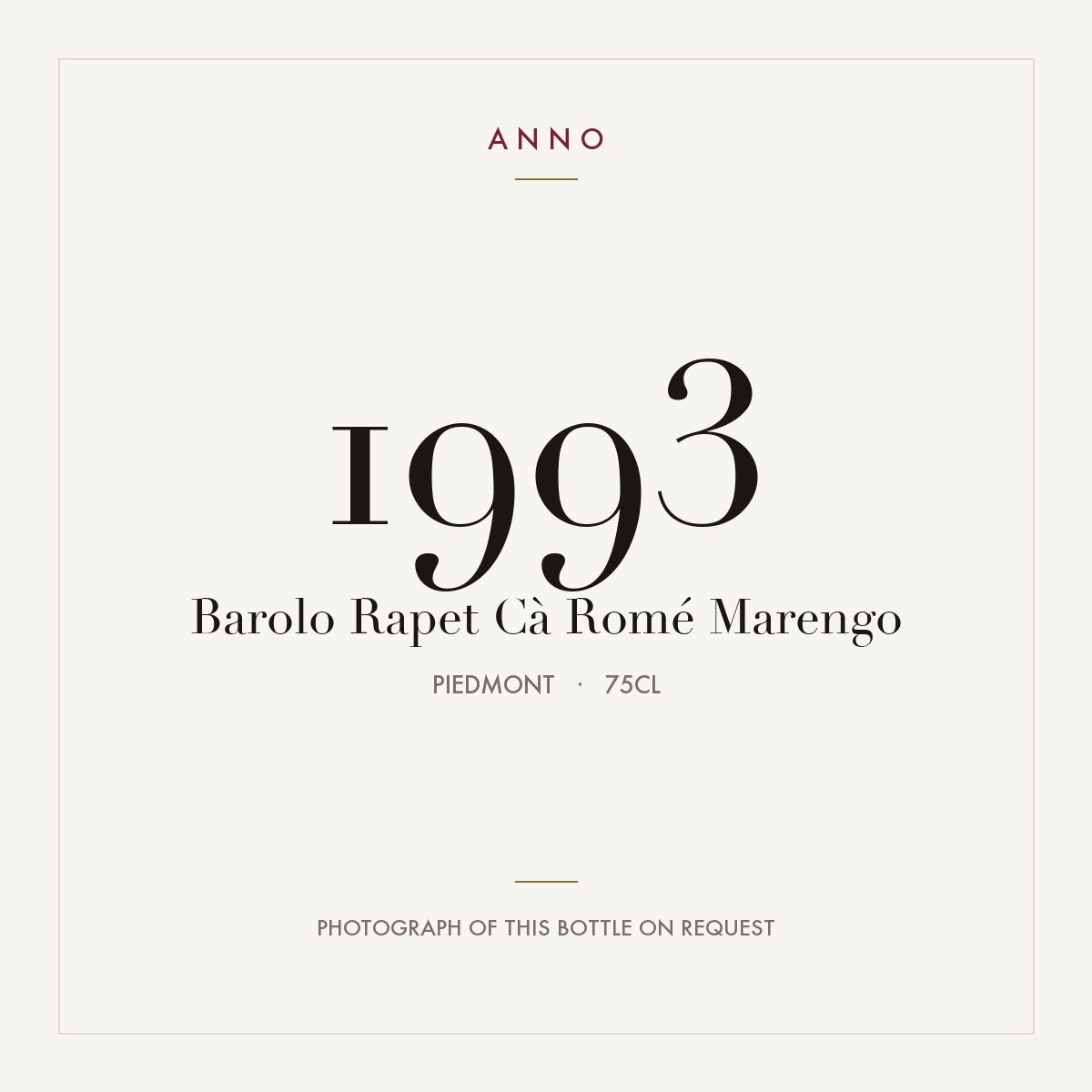 Ca Rome Barolo Rapet 1993 DOCG 0,75l