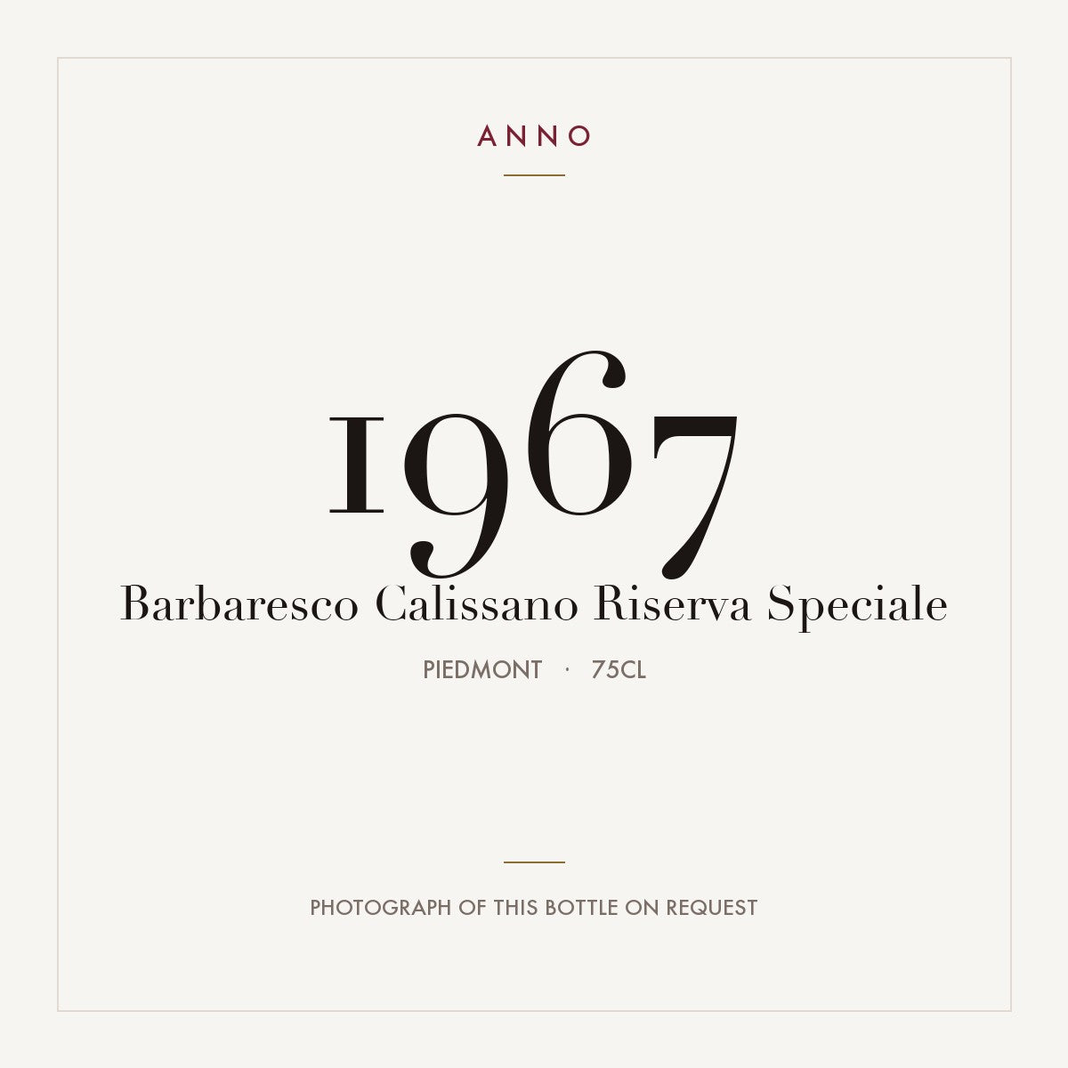 Calissano Barbaresco Riserva Speciale 1967 DOCG 0,75l