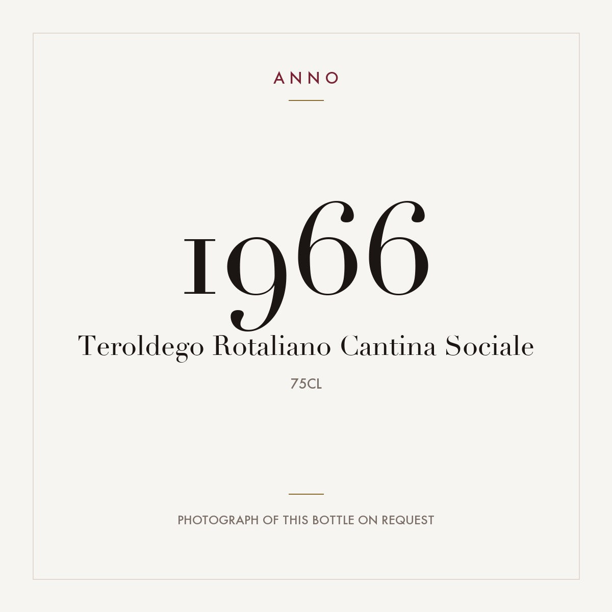 Cantina Sociale Teroldego Rotaliano 1966 DOC 0,75l