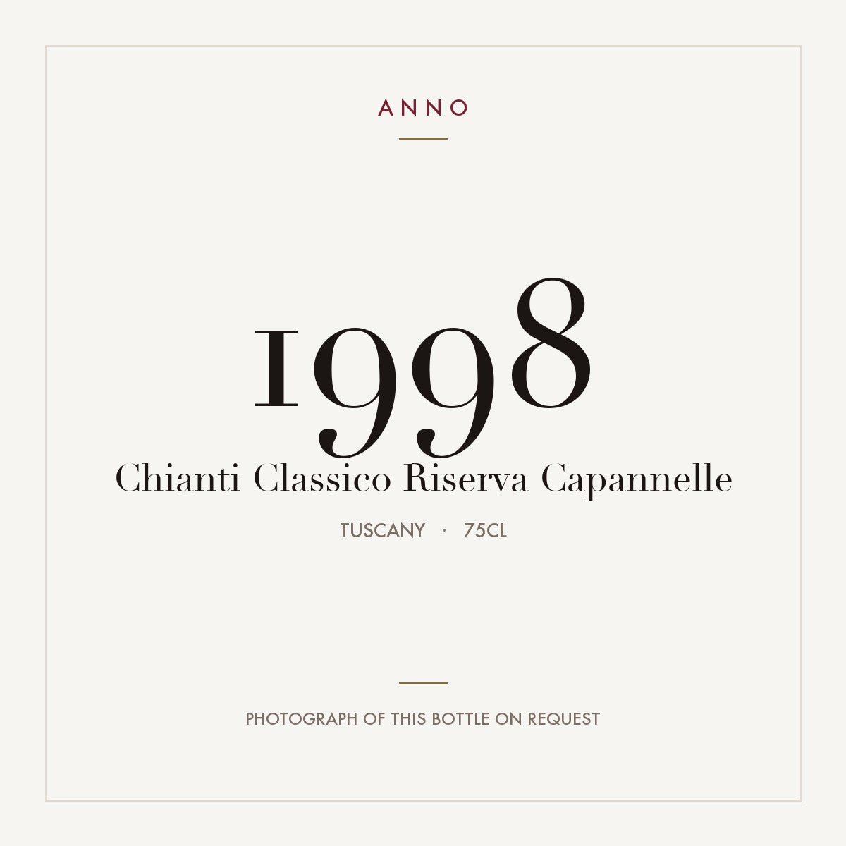 Capannelle Chianti Classico Riserva 1998 DOCG 0,75l