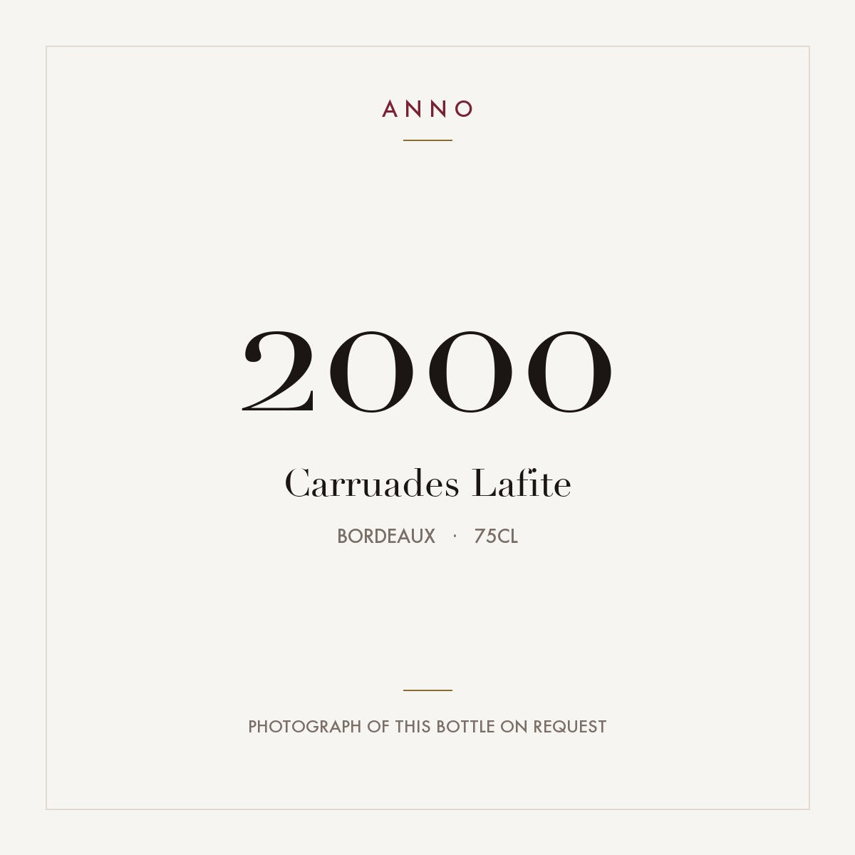 Carruades Lafite 2000 0,75l