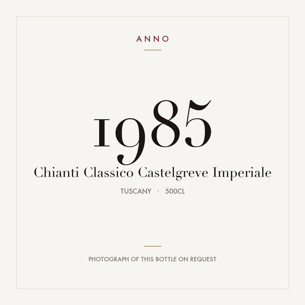 Castelgreve Chianti Classico 1985 DOCG 5l