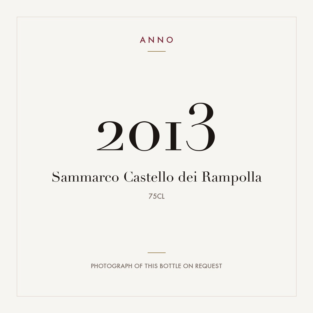 Castello dei Rampolla Sammarco 2013 0,75l