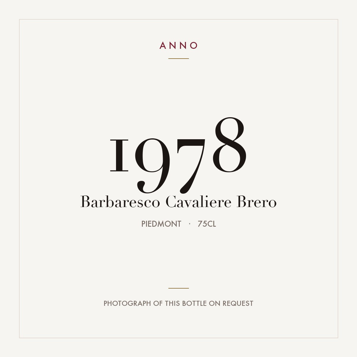 Cavaliere Brero Barbaresco 1978 DOCG 0,75l