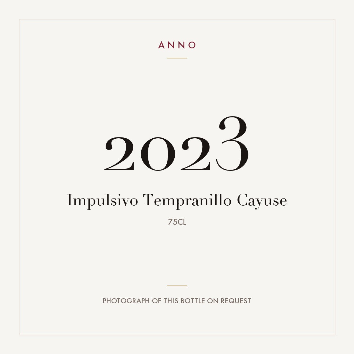Cayuse Impulsivo Tempranillo 2023 0,75l