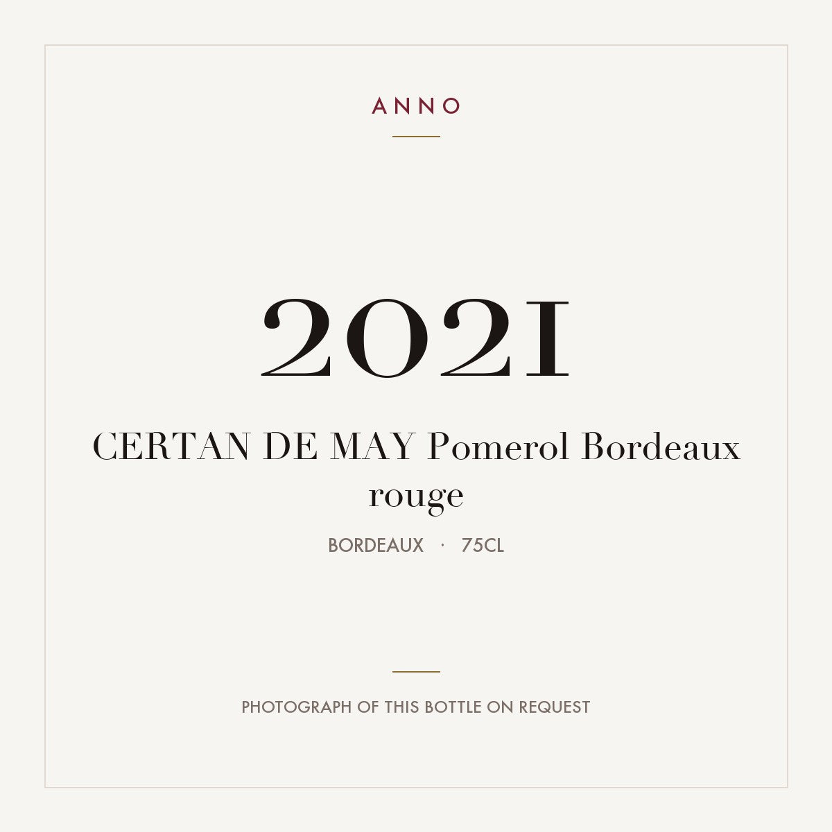 Certan de May Pomerol 2021 AOC 0,75l