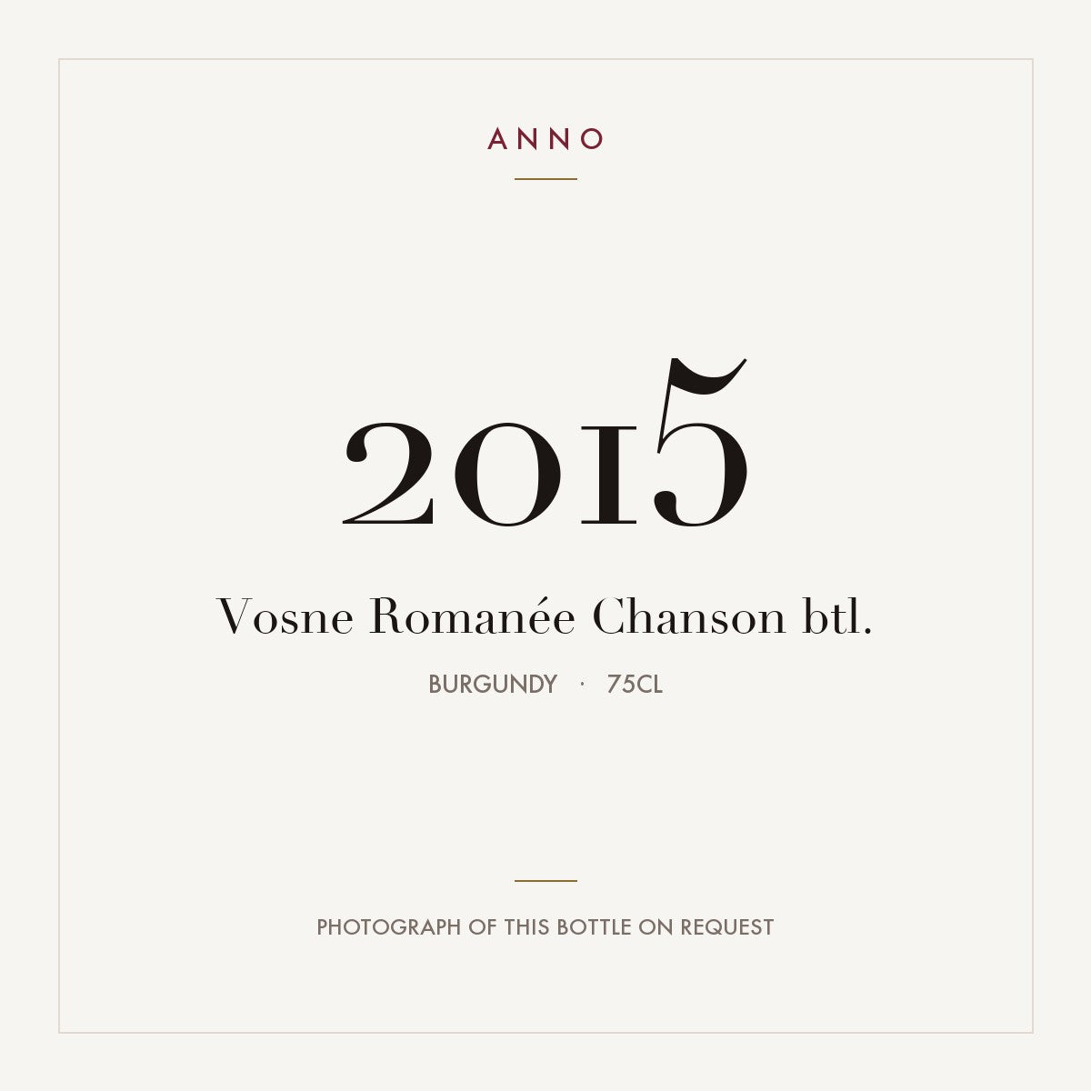 Chanson Vosne-Romanee 2015 AOC 0,75l