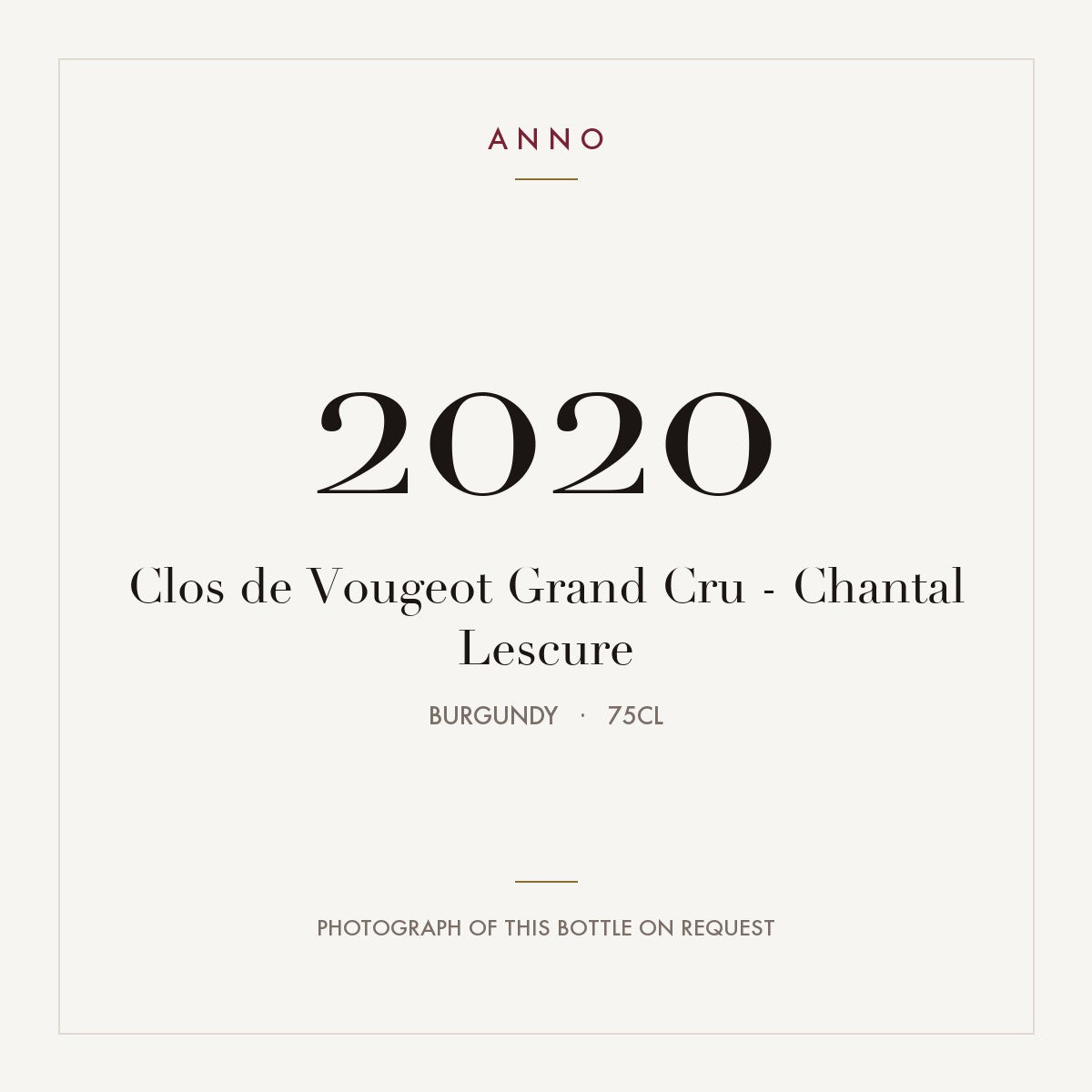 Chantal Lescure Clos de Vougeot Grand Cru 2020 AOC 0,75l