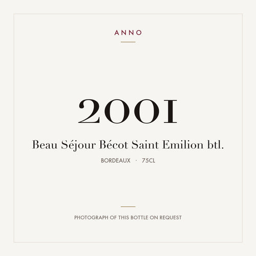 Chateau Beau-Sejour Becot Saint-Emilion 2001 AOC 0,75l