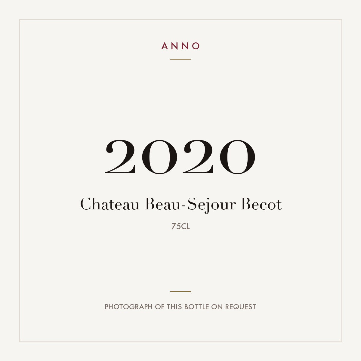 Chateau Beau-Sejour Becot Saint-Emilion 2020 AOC 0,75l