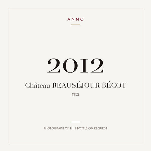 Chateau Beausejour Becot Saint-Emilion 2012 AOC 0,75l